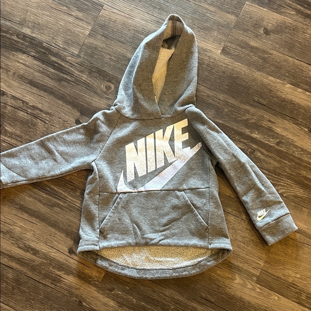 Nike Heather Gray Hoodie with Bold Logo